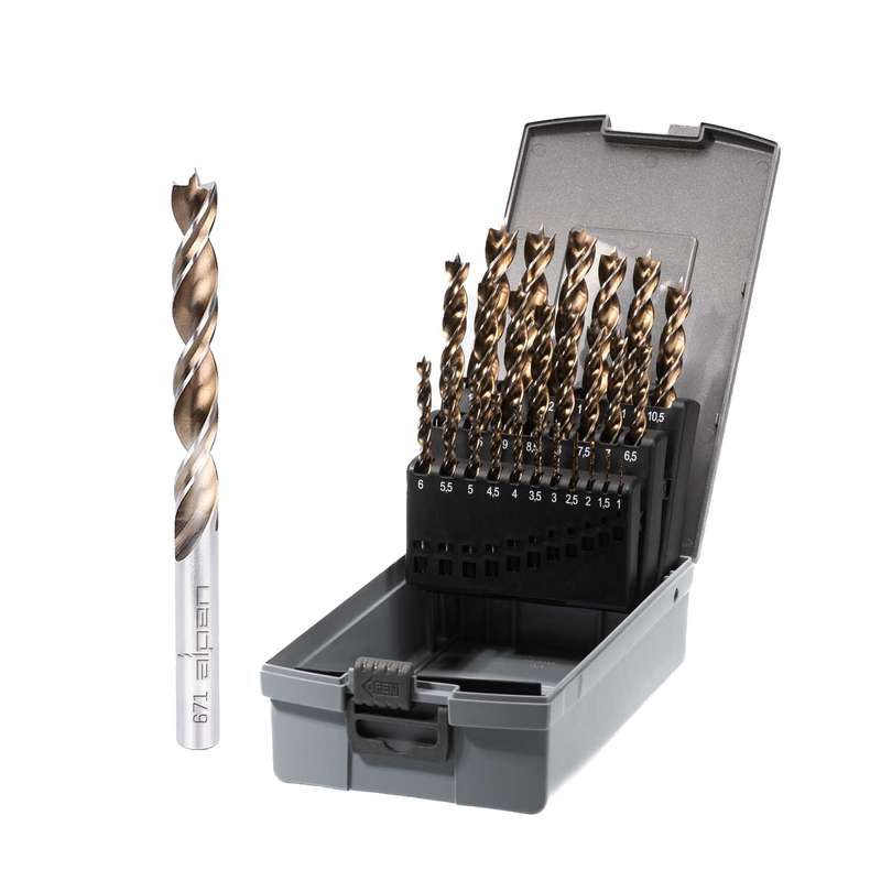Alpen Timber Twist Drill Bit Set Kp25-25 1.0-13.0x0.5mm