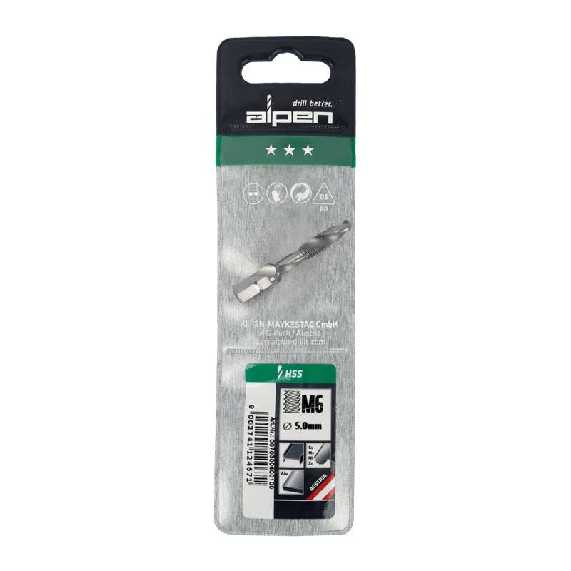 Alpen Combination Tap Plw M6 1/4\' Shank