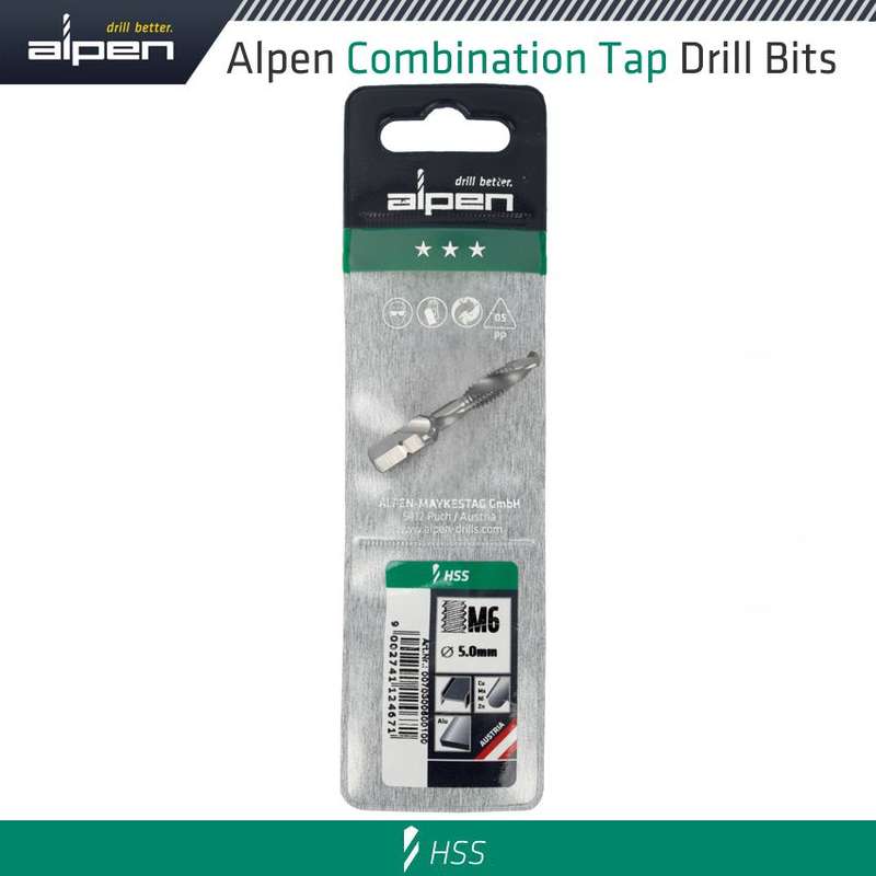 Alpen Combination Tap Plw M6 1/4\' Shank