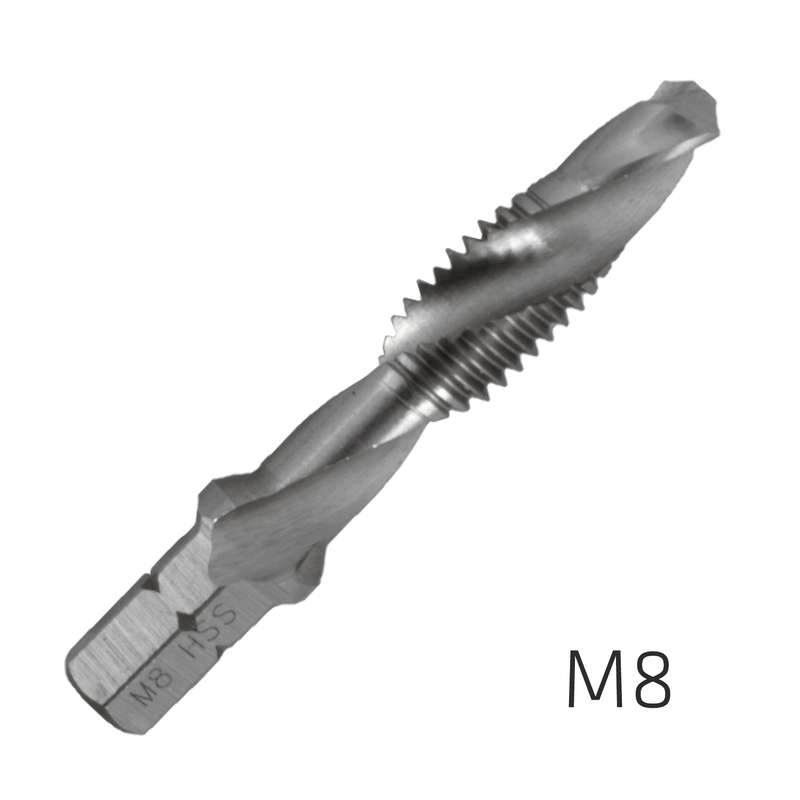 Alpen Combination Tap Plw M8 1/4\' Shank