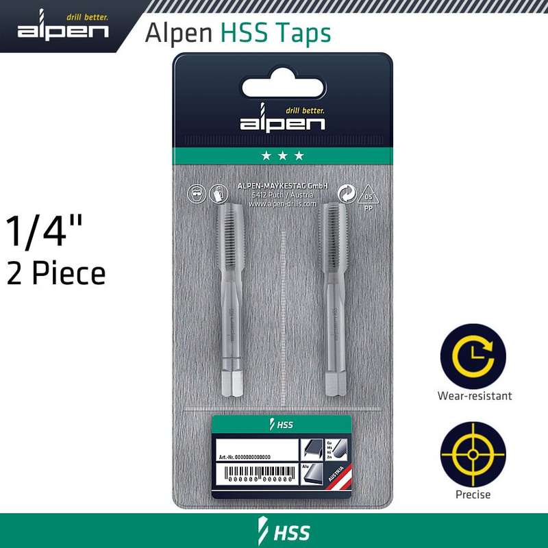 Alpen Hss Hand Tap Set Imperial  G 1/4\' Pouched