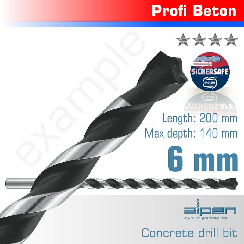 Alpen Concrete Profi Drill Bit 6.0 X 200mm