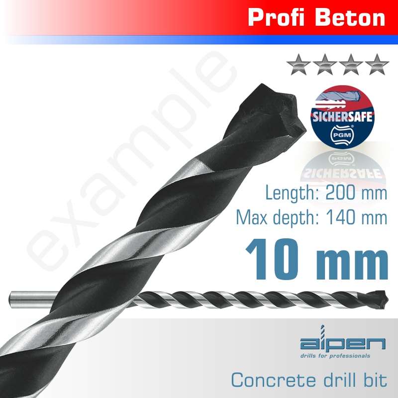 Alpen Concrete Profi Drill Bit 10.0 X 200mm