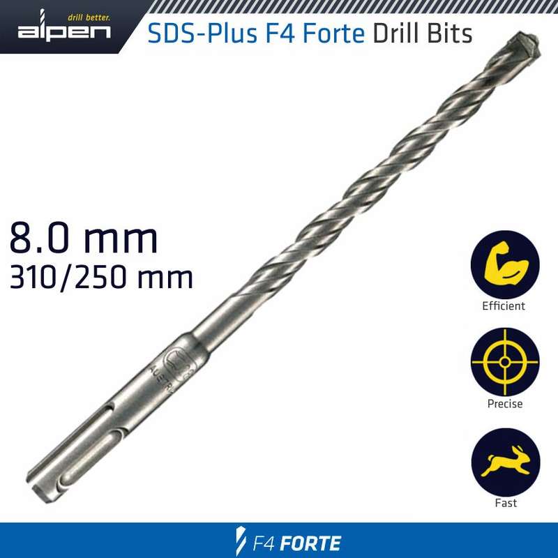 Alpen Sds Plus Bit 310 X 250mm 8mm Bulk