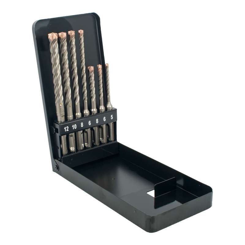 Alpen Force X Sds-plus Set Km7 7 Pcs. 5.0/ 6.0/ 8.0 Mm X 110 And 6.0/ 8.0/ 1
