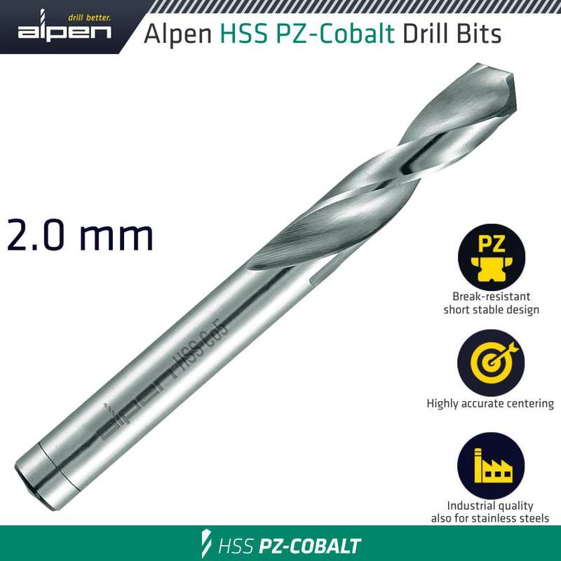 Alpen Cobalt Drill Short Bulk 2.0mm