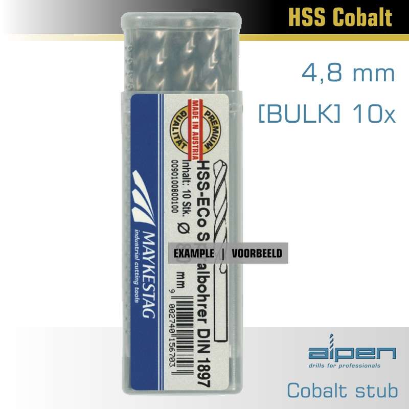 Alpen Cobalt Drill Short Bulk 4.8mm