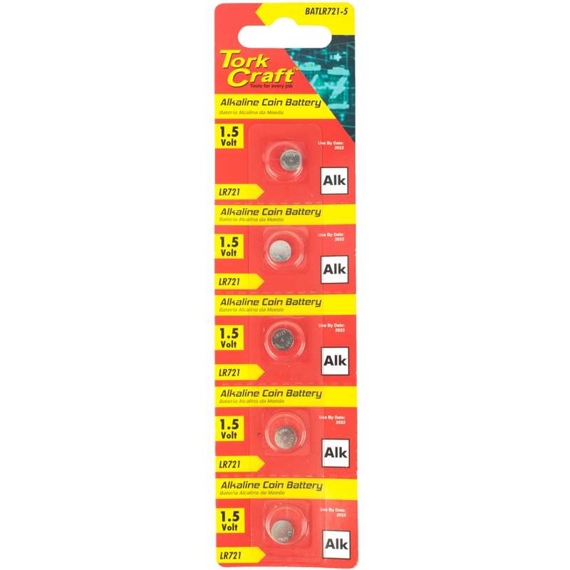 Tork Craft Lr721 Alkaline Coin Battery X5 Pack (moq 20)