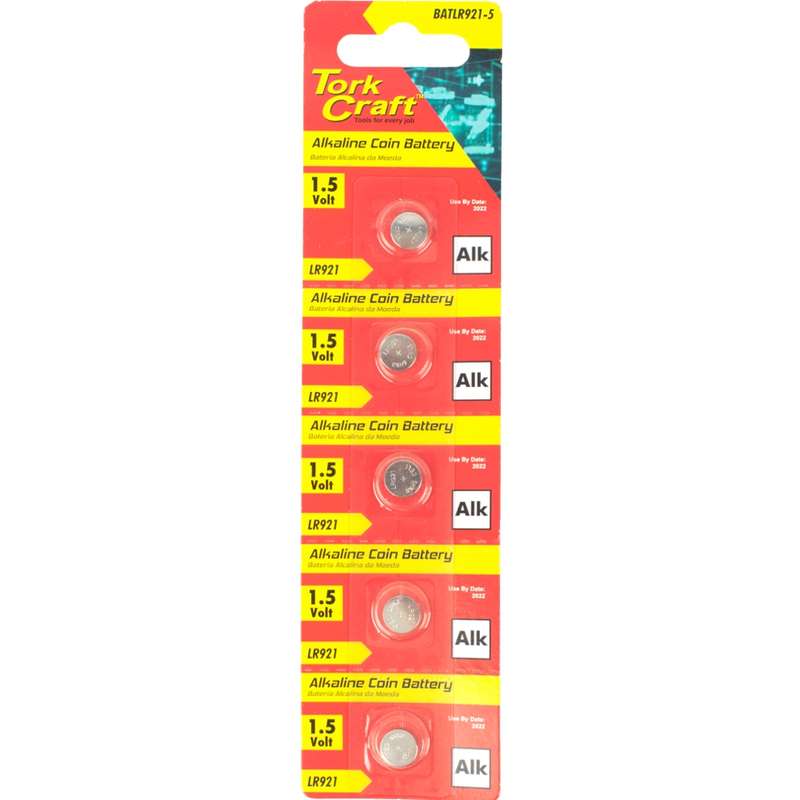 Tork Craft Lr921 Alkaline Coin Battery X5 Pack (moq 20)