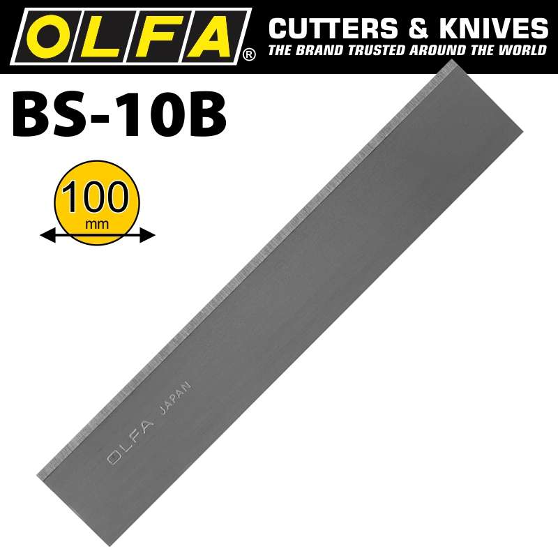 Olfa Scraper Blades X10 For Bsr200 & Bsr300 100mmx0.5mm