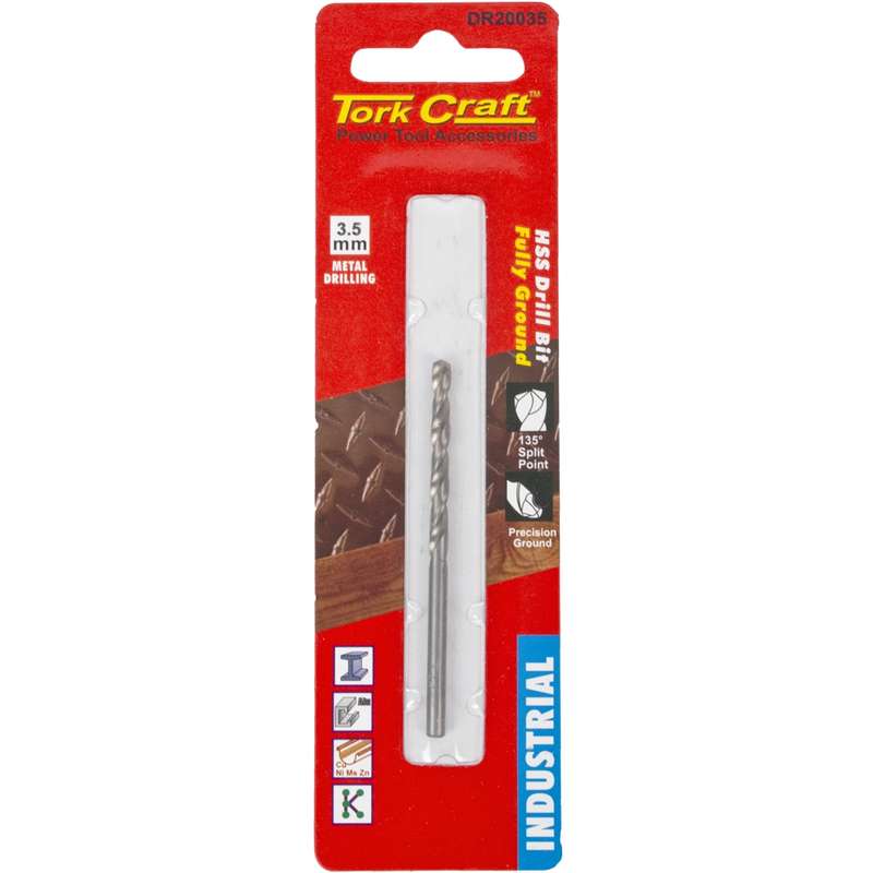 Tork Craft Drill Hss 3.5mm 135deg 1/card Industrial Bit