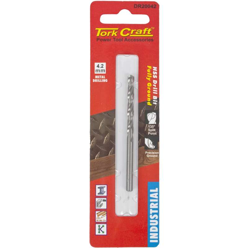 Tork Craft Drill Hss 4.2mm 135deg 1/card Industrial Bit