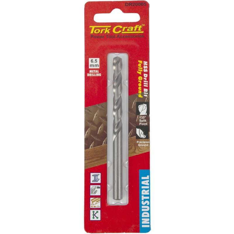 Tork Craft Drill Hss 6.5mm 135deg 1/card Industrial Bit