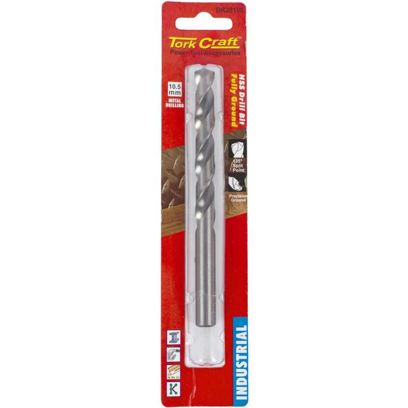Tork Craft Drill Hss 10.5mm 135deg 1/card Industrial Bit