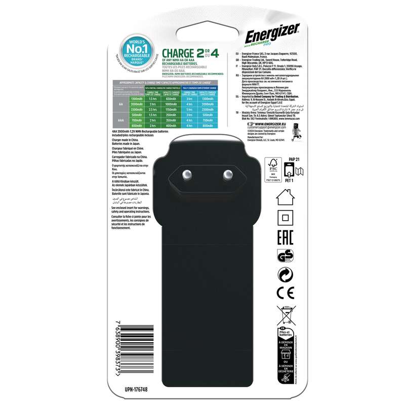 Energizer Pro Charger (with 4 X 2000mah Aa )
