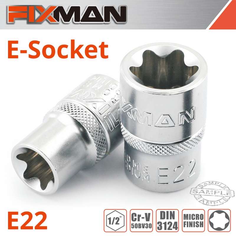 Fixman 1/2\' Drive E-socket 6 Point E22