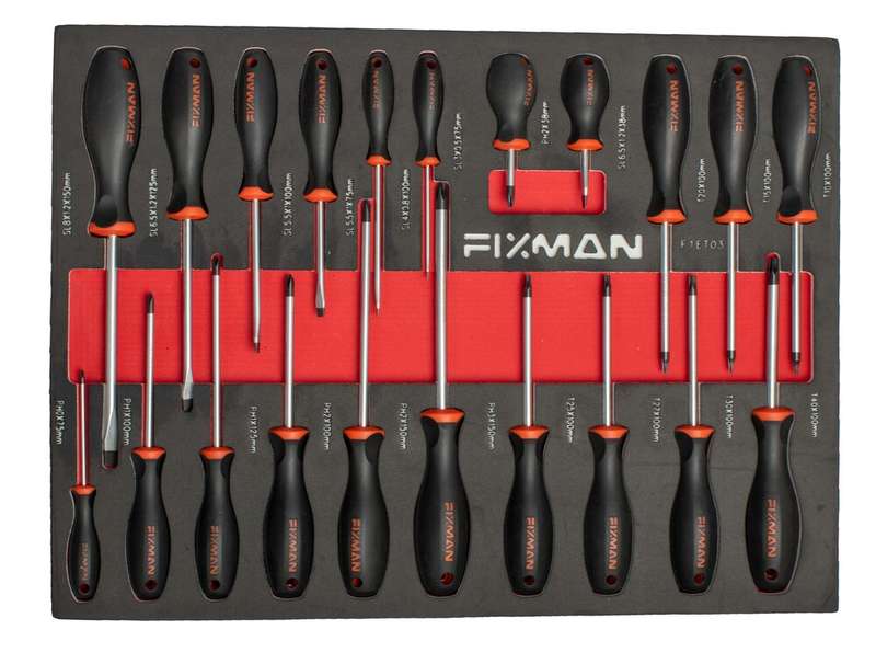 Fixman Fixman 7 Drawer Ind. Roller Cabinet On Castors With 145pc Of Stock