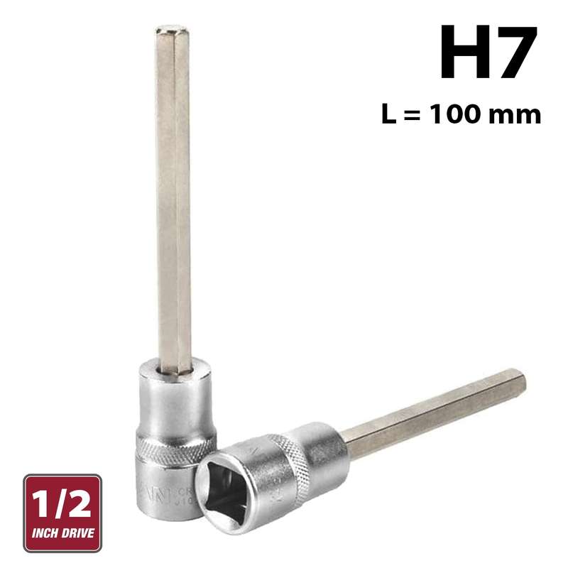 Fixman 1/2\' Dr.7 X 100mm Heax Allen Bit Socket H7