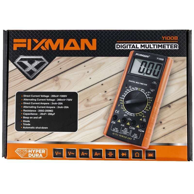 Fixman Multimeter Dc/ac 200mv,2v,20v,200v,1000v 9v Bat