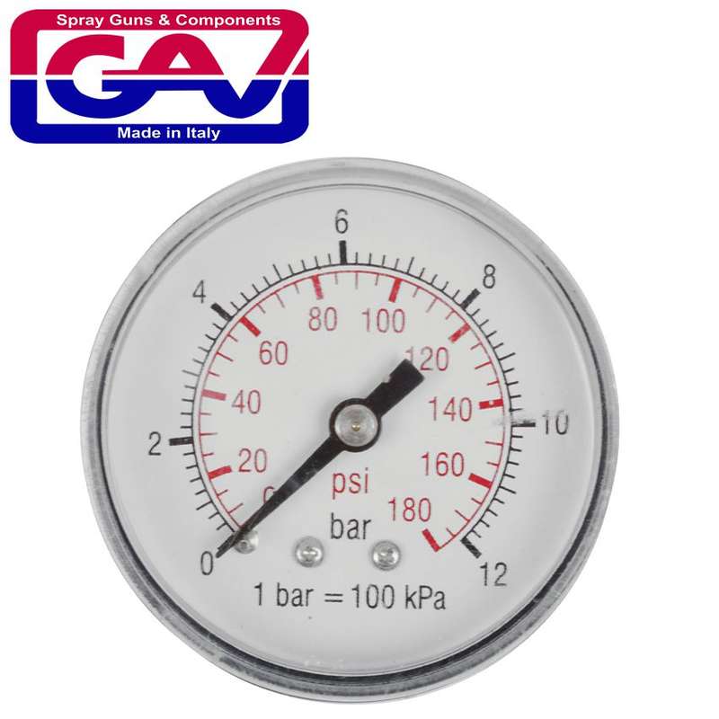 Gav Pressure Gauge 50mm 1/8 Rear Packaged