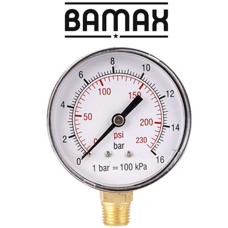 Gav Pressure Gauge 0-16bar 1/4lower63mm