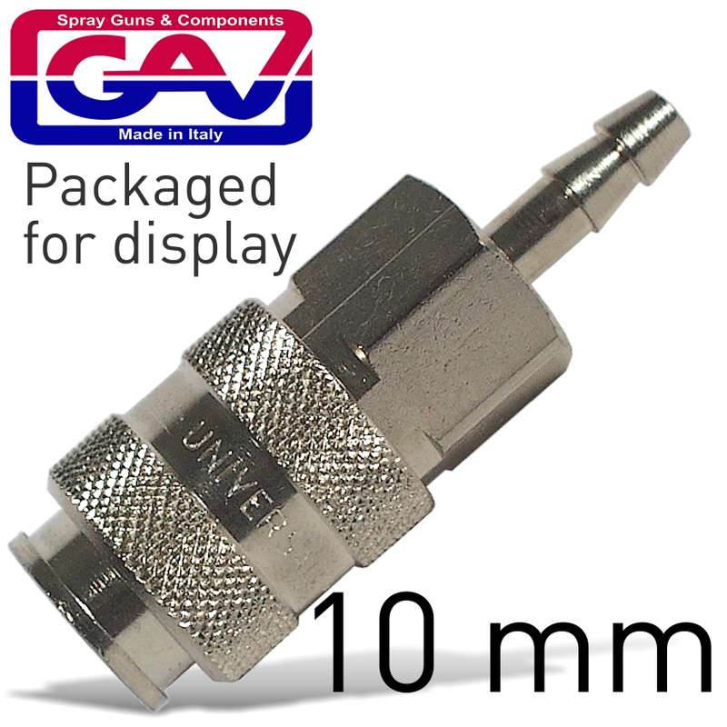 Gav Universal Quick Coupler 10mm Hose Packaged