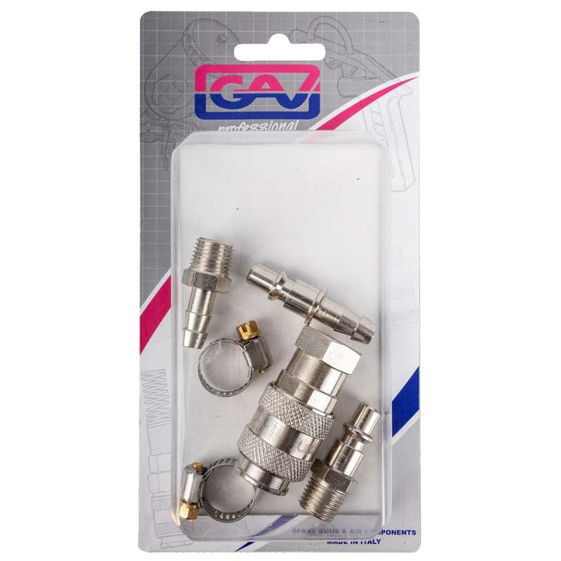 Gav Quick Coupler Set  6 Piece Packaged