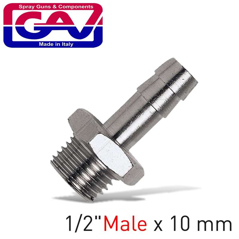 Gav Hose Adaptor 1/2 Inch M X 10mm