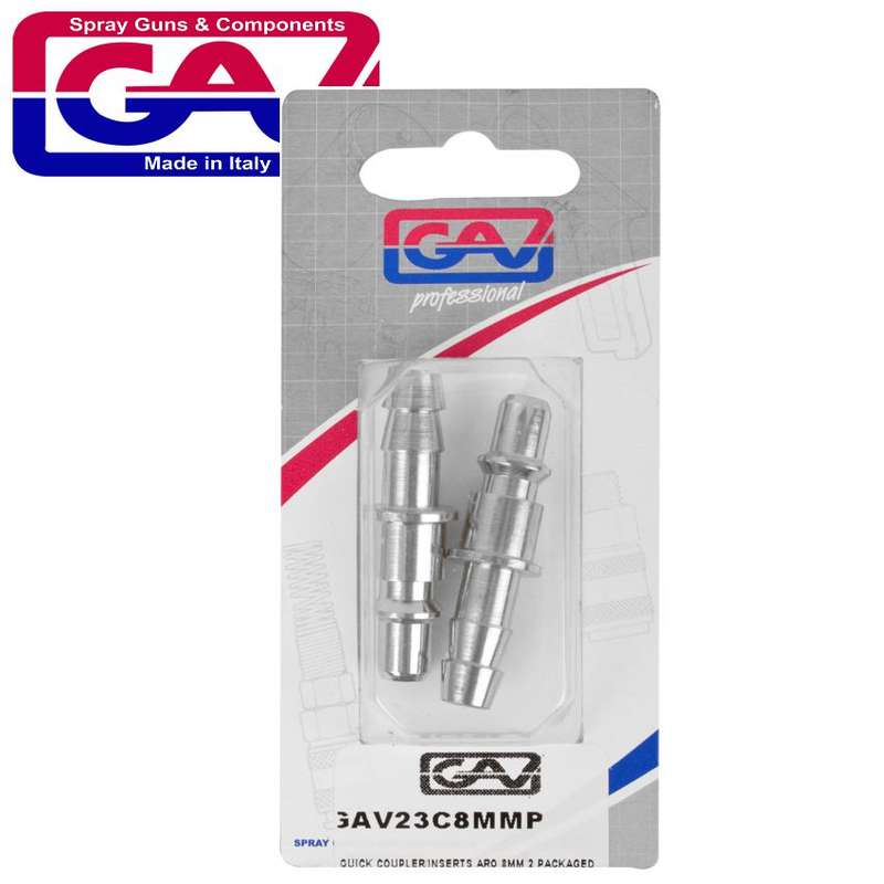 Gav Quick Coupler/inserts Aro 8mm 2 Packaged