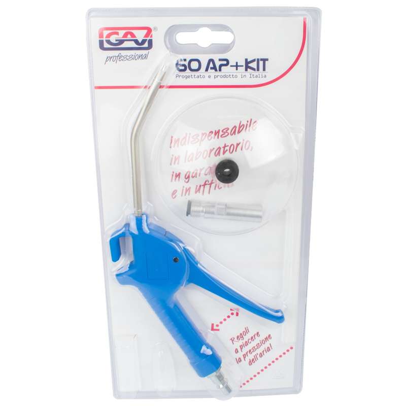 Gav Air Blow Gun With Long Nozzle + Acc Kit For 60ap X15