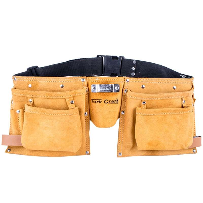 Tork Craft Large Prof.leather Tool Belt 11 Pocket