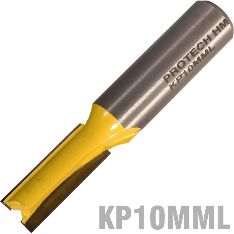 Pro-tech Straight Bit 10mm X 25mm Cut 2 Flute Metric 1/2\' Shank
