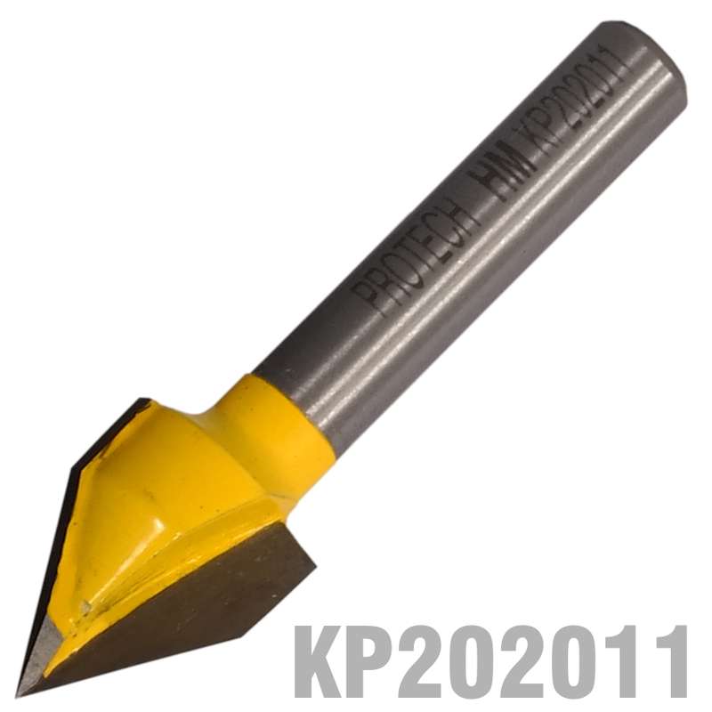 Pro-tech V-groove 1/2\' X  5/8\' 60 Degree 1/4\' Shank