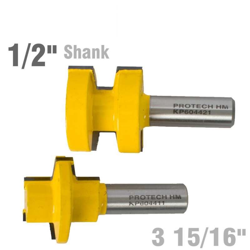 Pro-tech Glue Joint Set 38mm X 28mm 2 Piece Set 1/2\' Shank