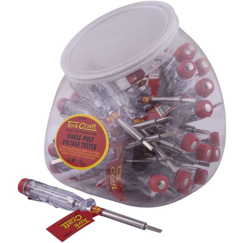 Tork Craft Electric Tester  Screwdriver 30 Pcs Per Candy Jar