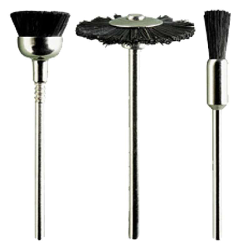 Pg Assorted Black Bristle Brushes. 3pcs
