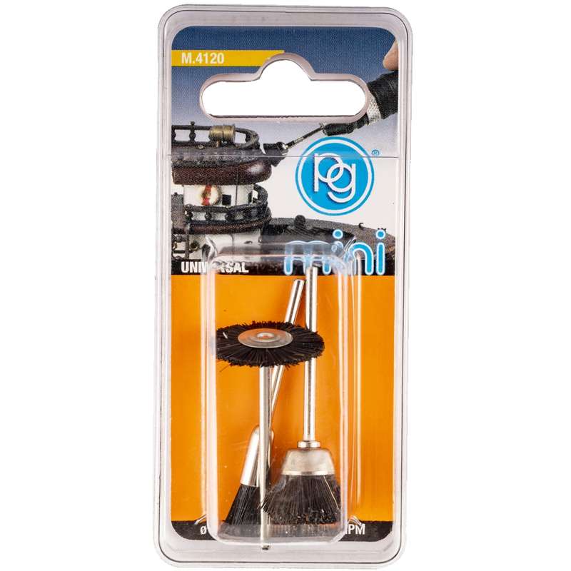 Pg Assorted Black Bristle Brushes. 3pcs