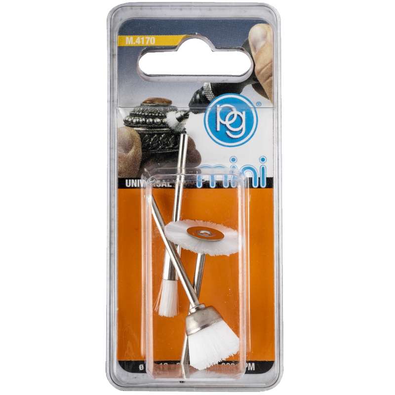 Pg Assorted White Nylon Brushes. 3pcs