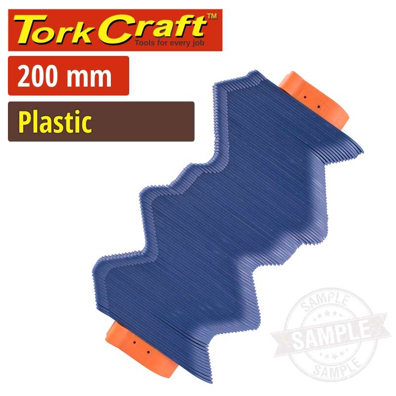 Tork Craft Plastic Profile Gauge 200mm - Max Profile Depth 45mm Contour