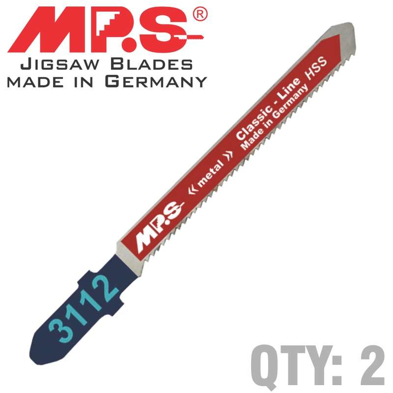 Mps Jigsaw Blade T-shank 75mm Metal 21tpi T218a