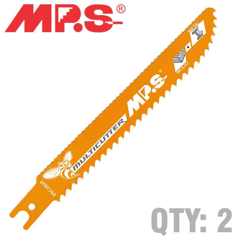 Mps Sabre Saw Metal&wood 150mm Multicutter U-shank 6&10tpi 2/pk
