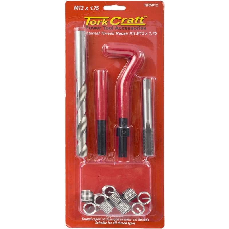 Tork Craft Thread Repair Kit 14pc M12 X 1.75 X 1.5d Internal Thread Carded