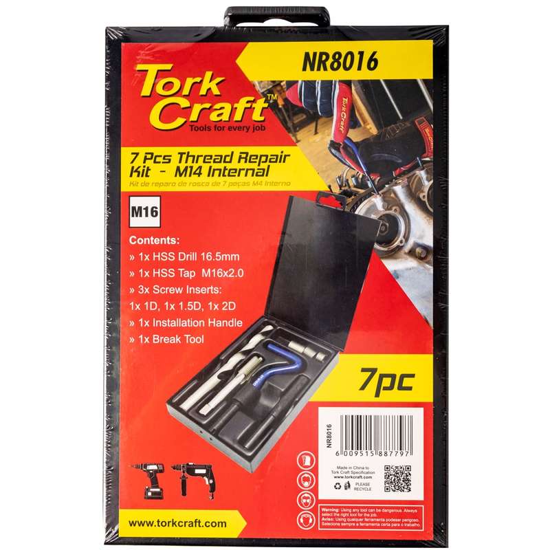 Tork Craft Thread Repair Kit M16 Internal (metal Box)
