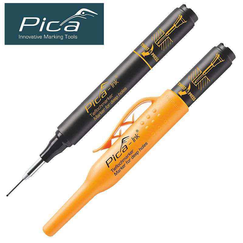 Pica Ink Marker For Deep Holes Black