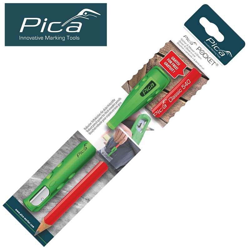 Pica Pocket With 1 Carpenters Pencil 24mm In Blister