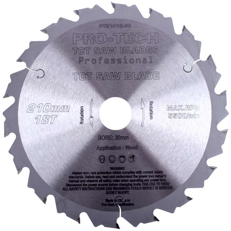 Pro-tech Saw Blade Tct 210x2.4x30x18t Wood Prof. Pro-tech Fes. Ts75
