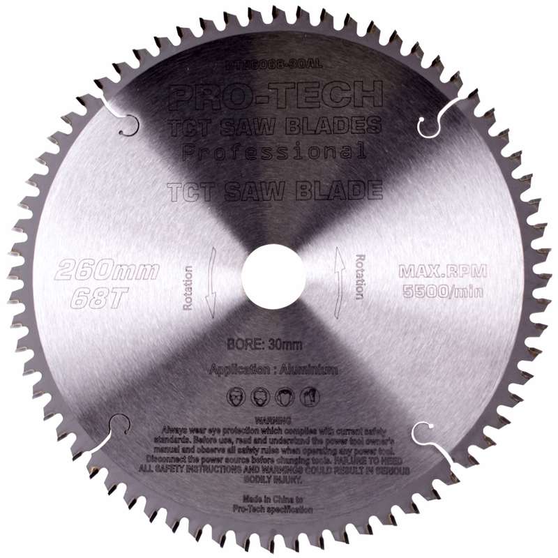Pro-tech Saw Blade Tct 260x2.4x30x68t Aluminium Prof. Pro-tech Fes. Kapex