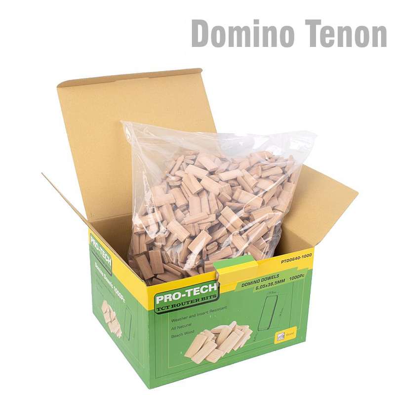 Pro-tech Domino Tenon 6x40mm 1000pc Box Beech Wood