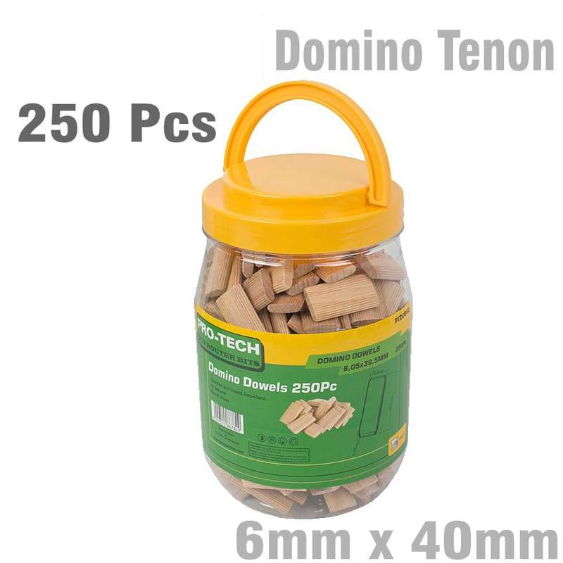Pro-tech Domino Tenon 6x40mm 250pc Jar Beech Wood