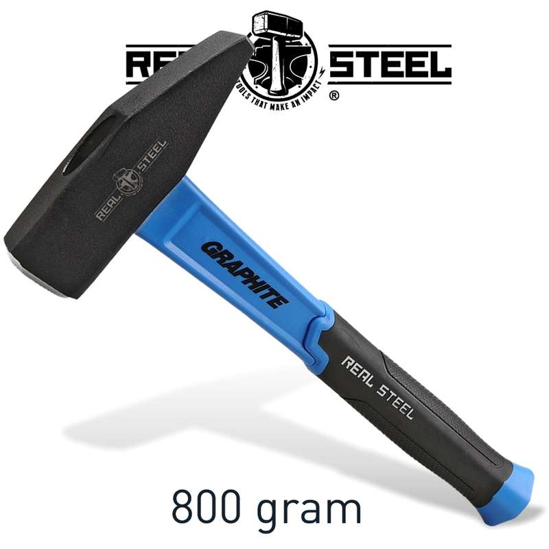 Real Steel Hammer Machinist 800g 28oz Graph. Handle Real Steel